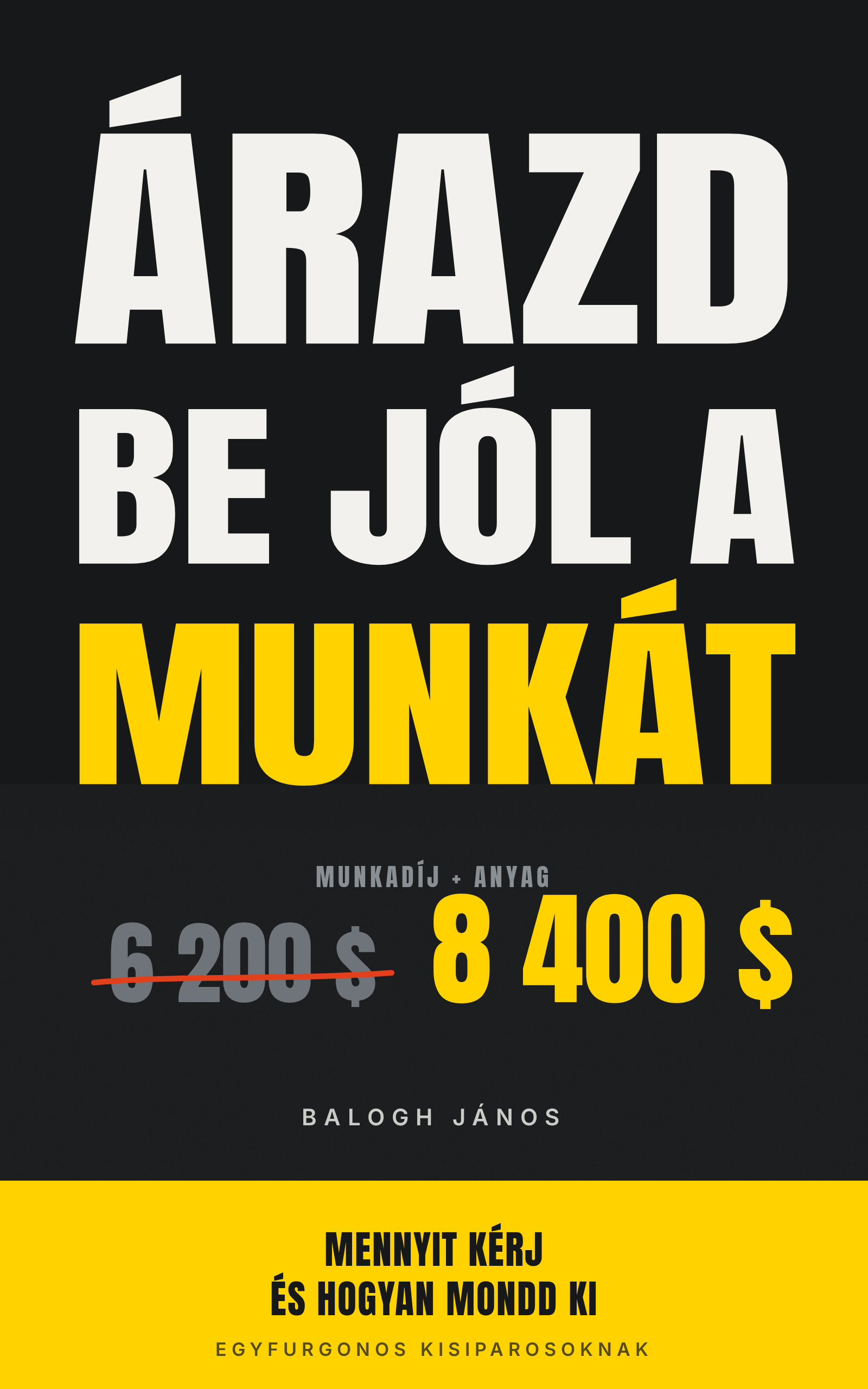 Árazd be jól a munkát — borító